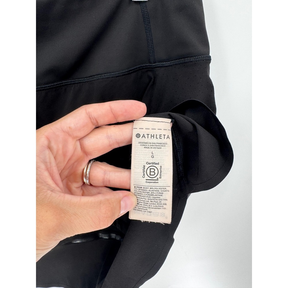Athleta Run With It 16" Skort Women Large Black Athletic Running Skirt Flaw‎ - Picture 3 of 9